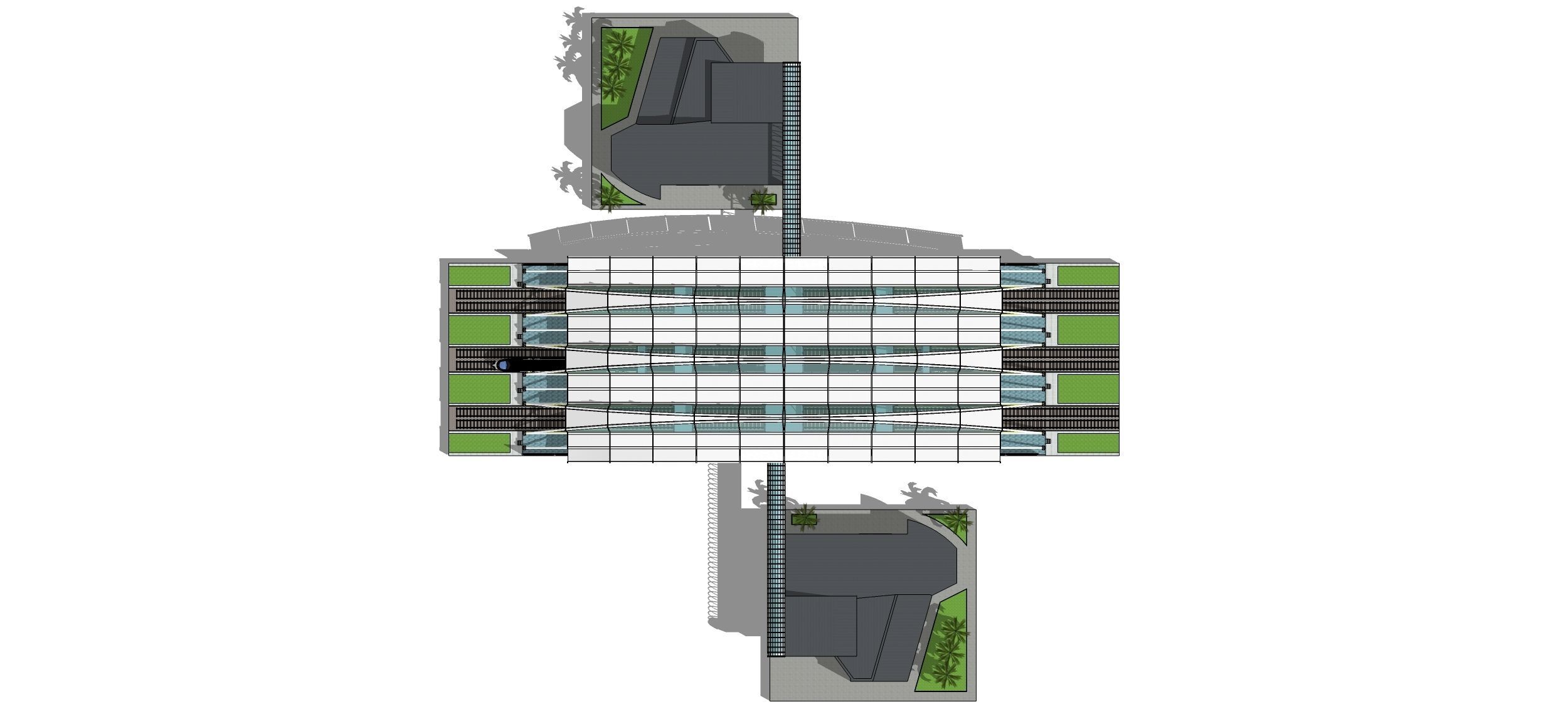 Sketchup Terminal A9 Project SKP DWG PIC 3D model_7