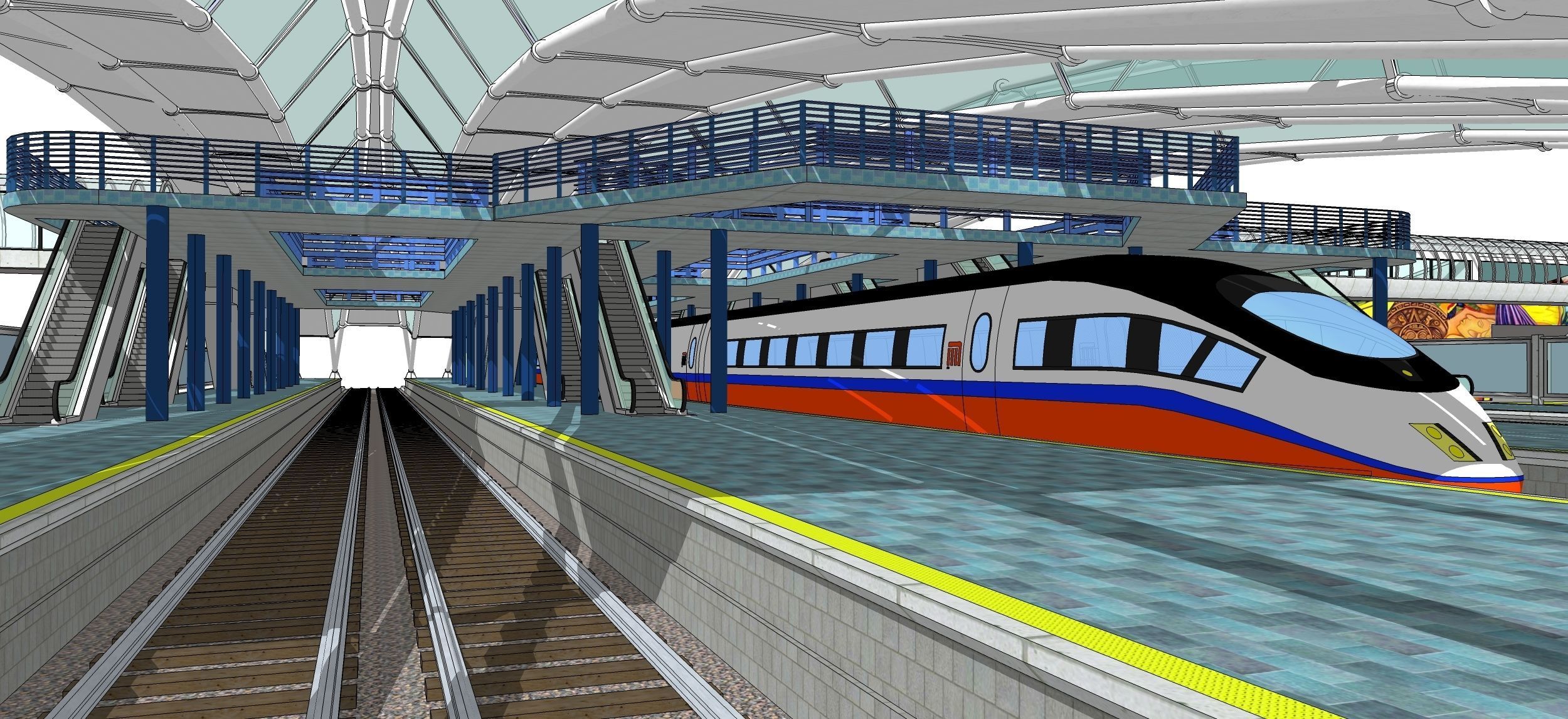 Sketchup Terminal A9 Project SKP DWG PIC 3D model_20