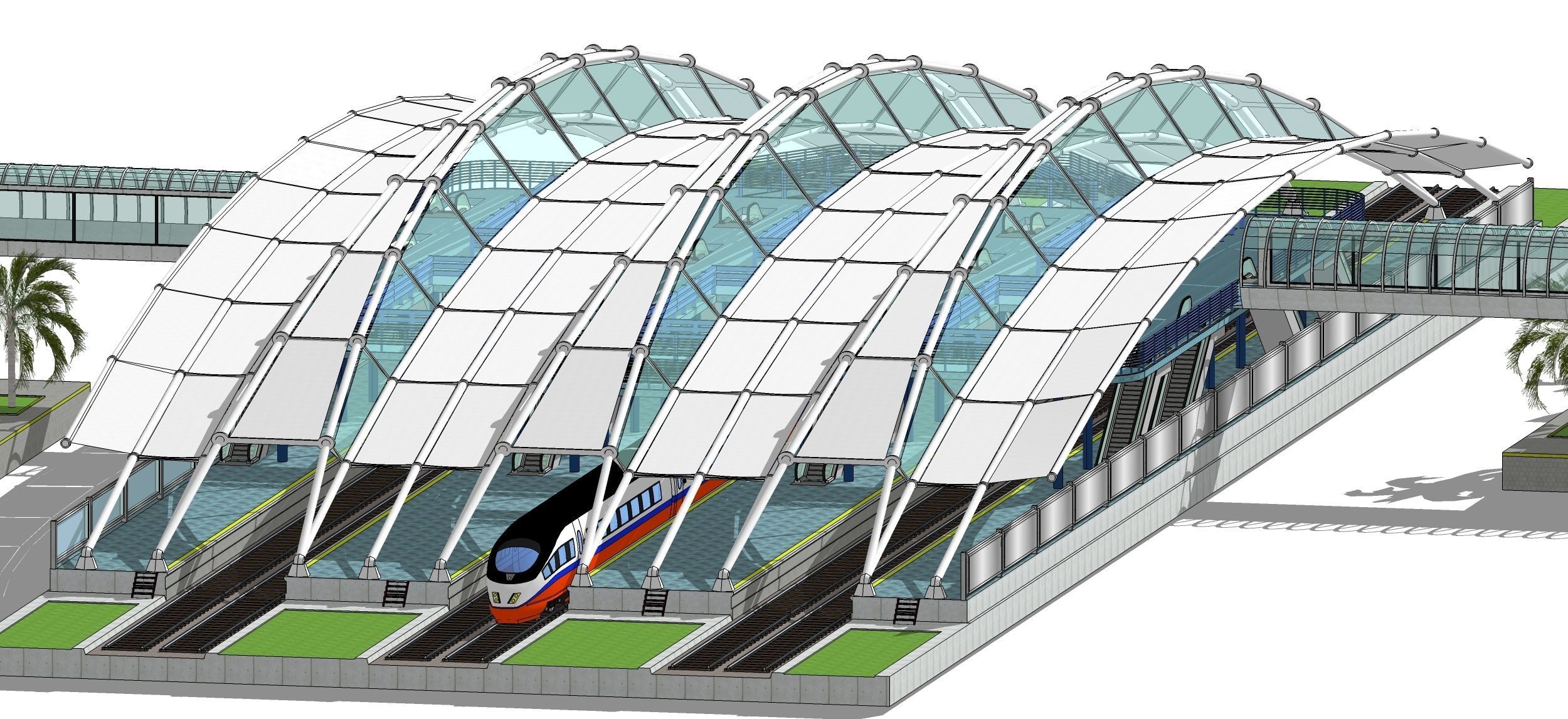 Sketchup Terminal A9 Project SKP DWG PIC 3D model_19
