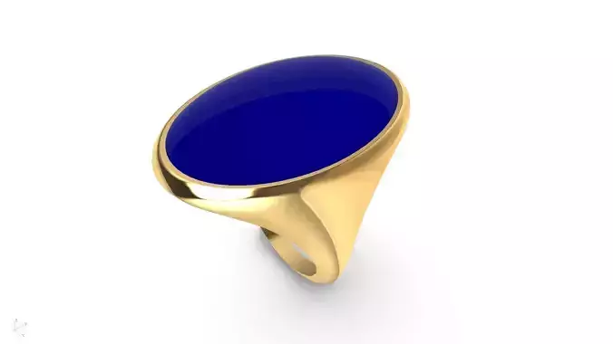 cabochon signet ring