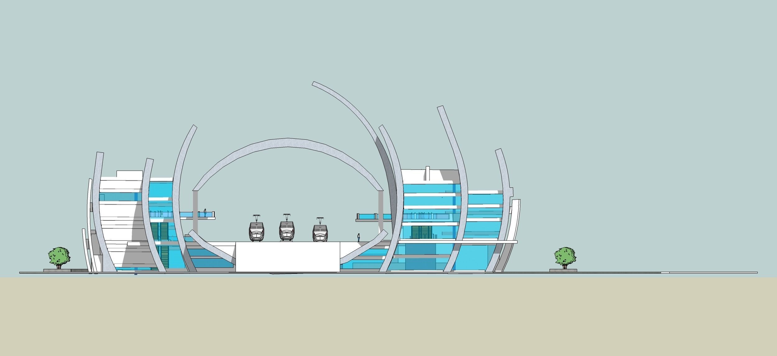 Sketchup Terminal A10 Free 3D model_2