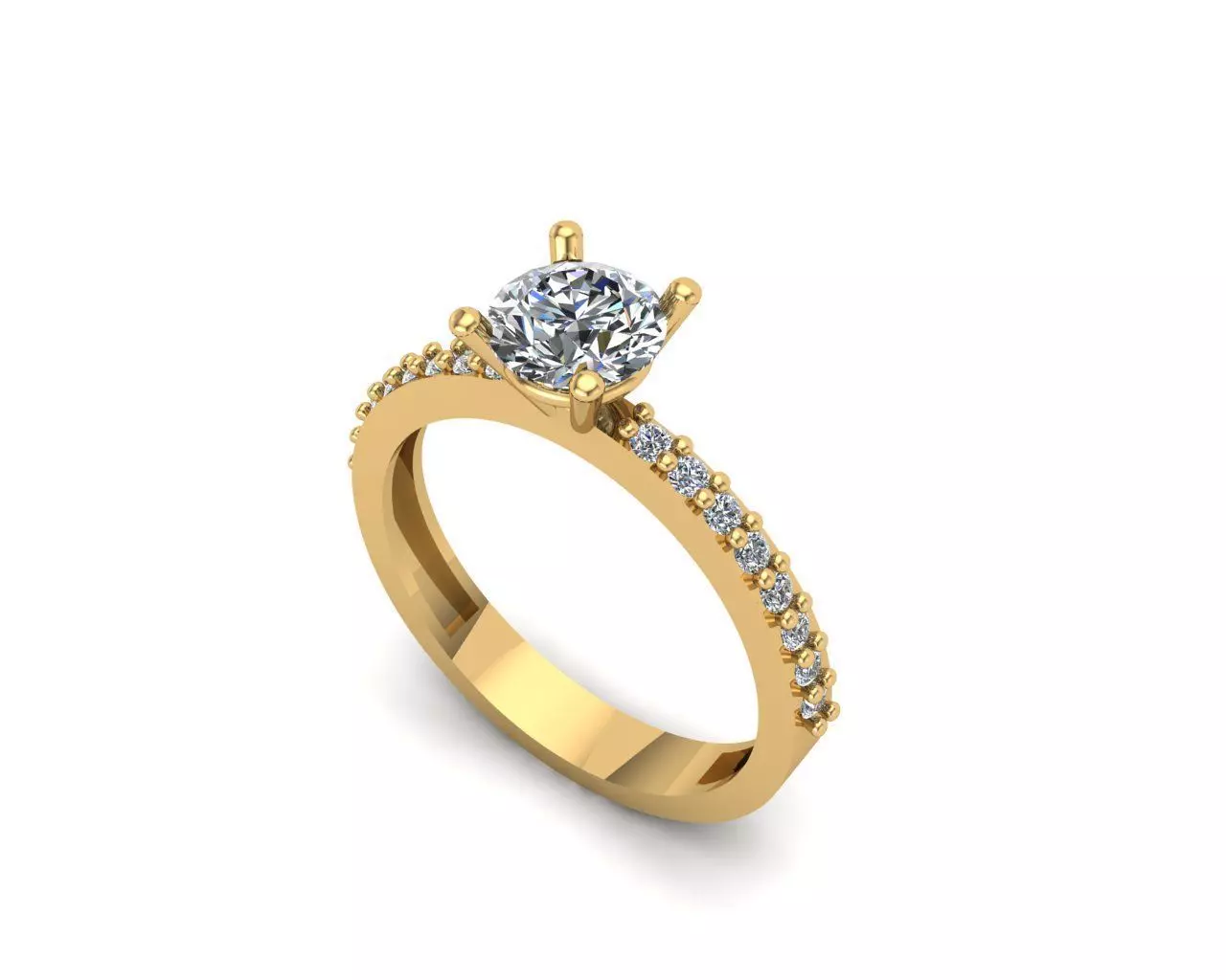 Solitaire ring Free 3D print model