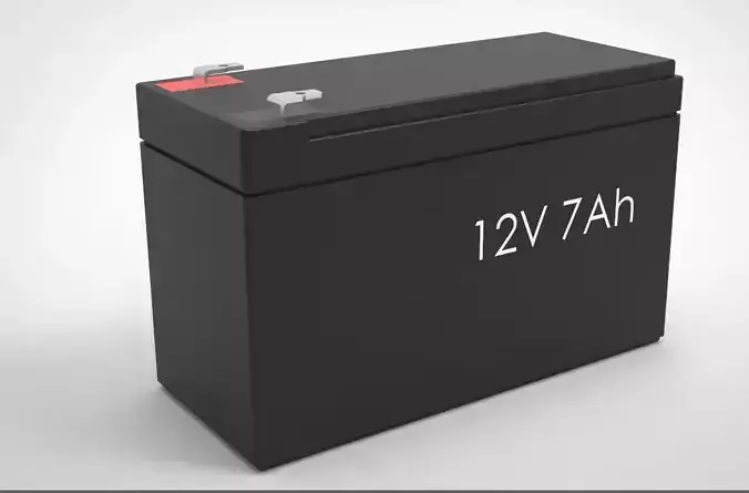 Sealed lead acid 12V 7Ah UPS battery  3D print model