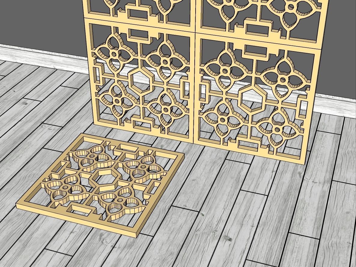 Decorative Panels Pack 3 3D Model Collection_26