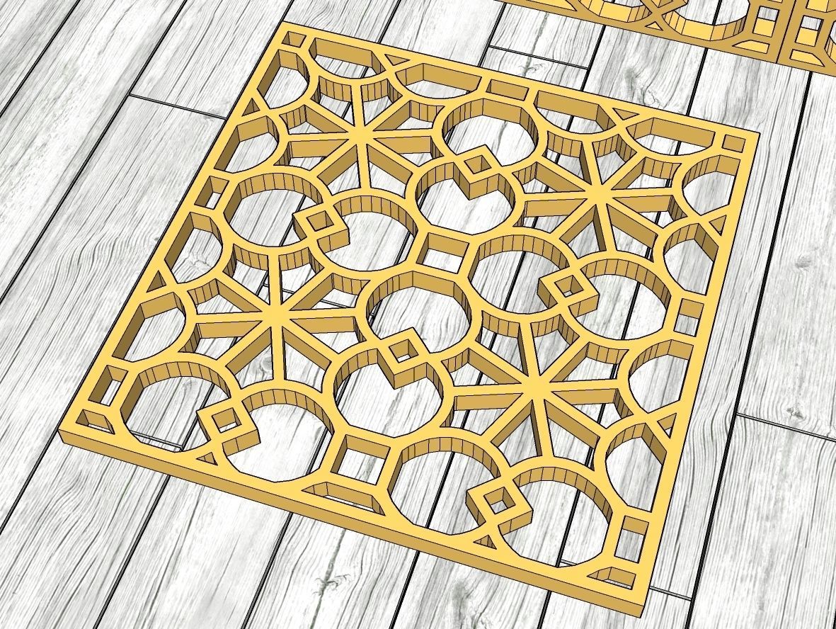 Decorative Panels Pack 3 3D Model Collection_22