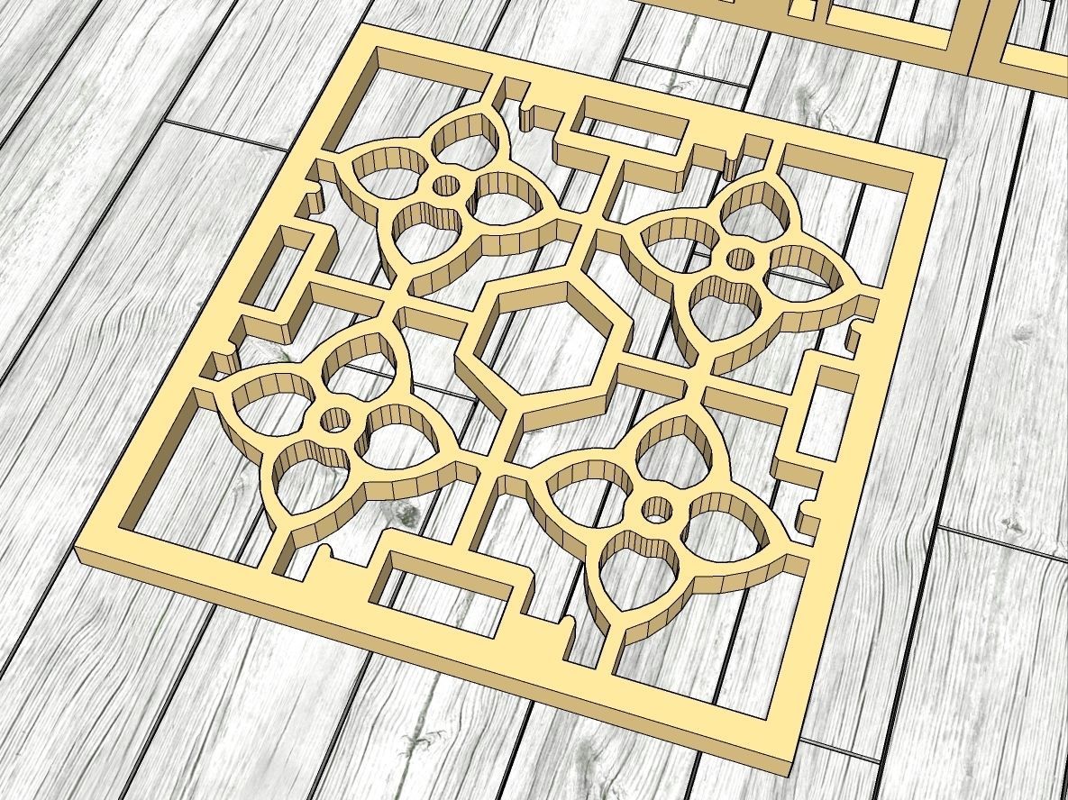 Decorative Panels Pack 3 3D Model Collection_27