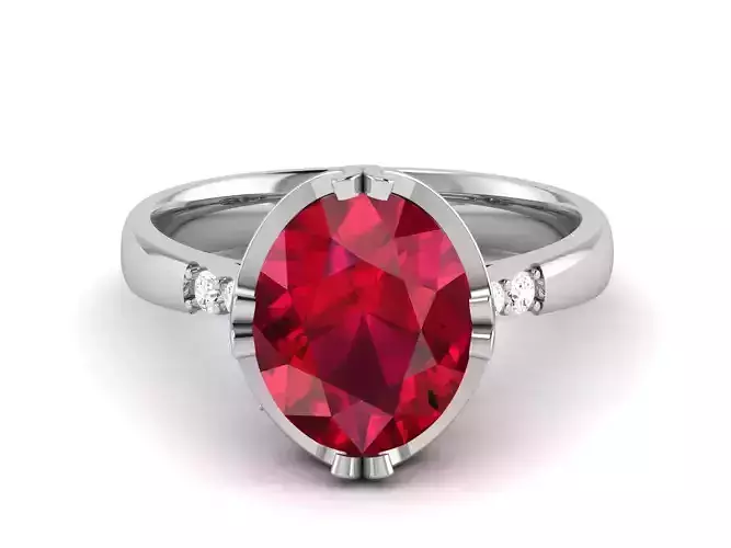 Women Engagement Wedding Oval Stone Ring