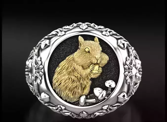 Stylish chipmunk ring 719