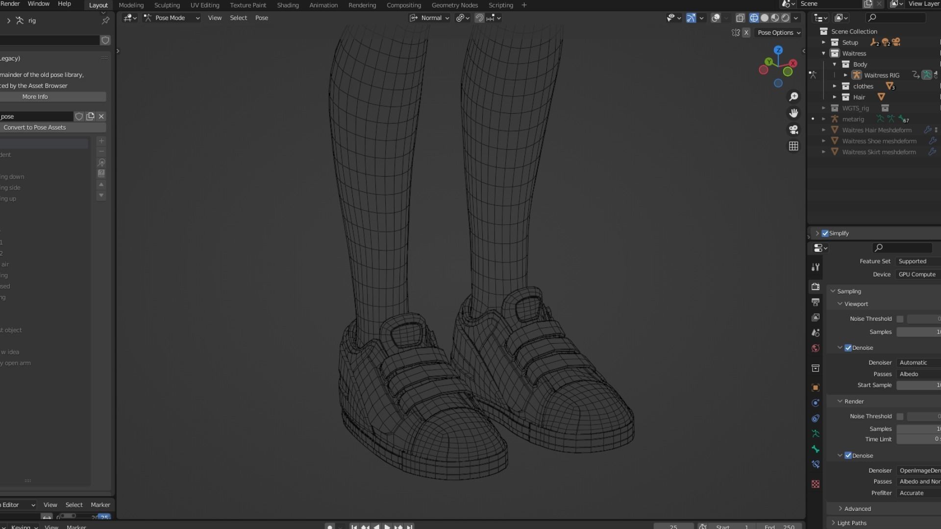 Cartoon White Woman Teen Rigged Low-poly 3D model_29