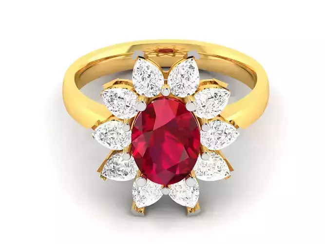 Women Engagement Wedding Oval Ring