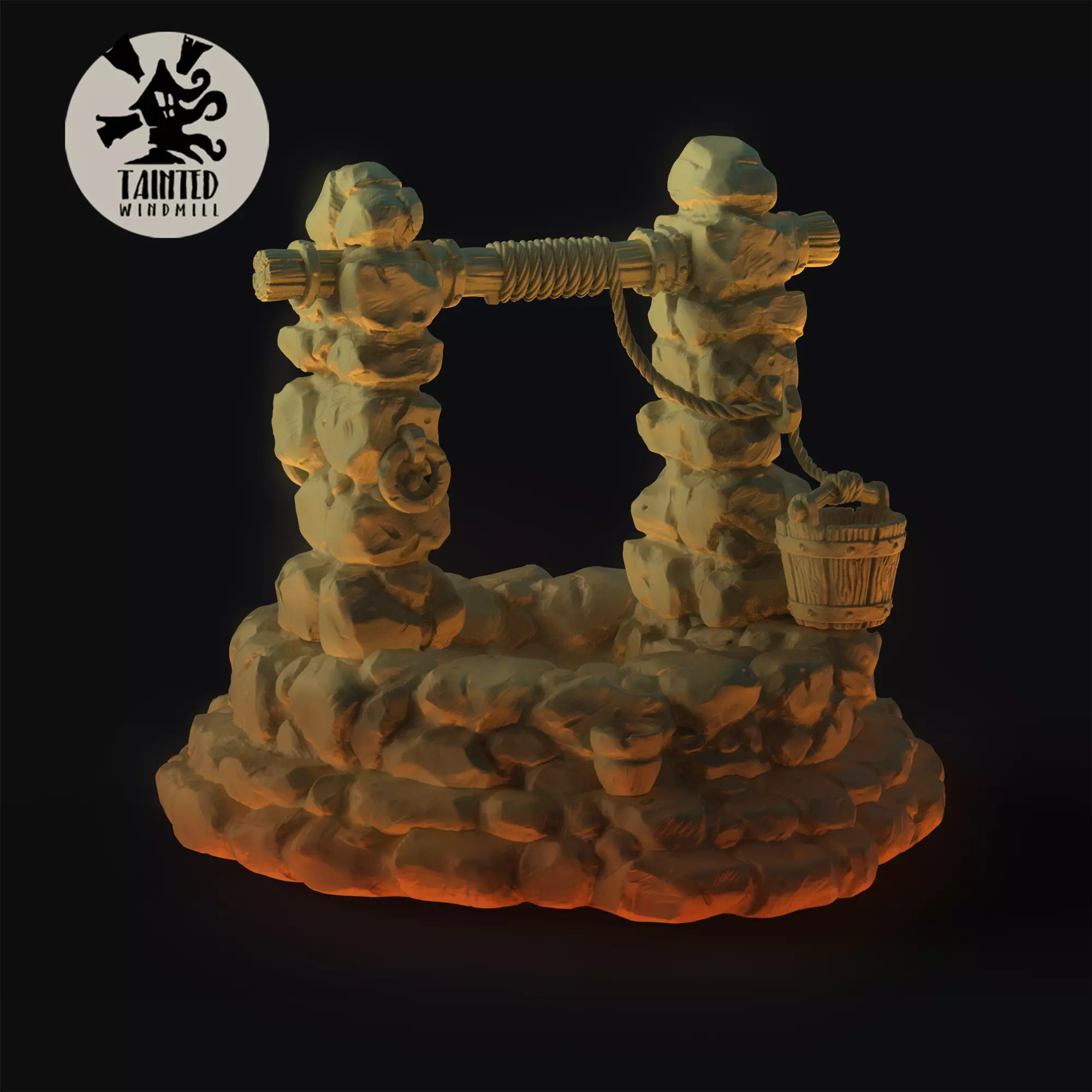 Desert Well Miniature 3D print model_0