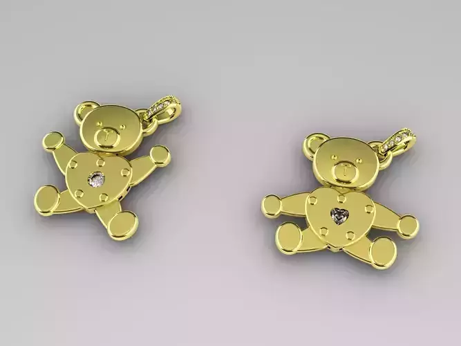  Teddy Bear Articulated Pendant 