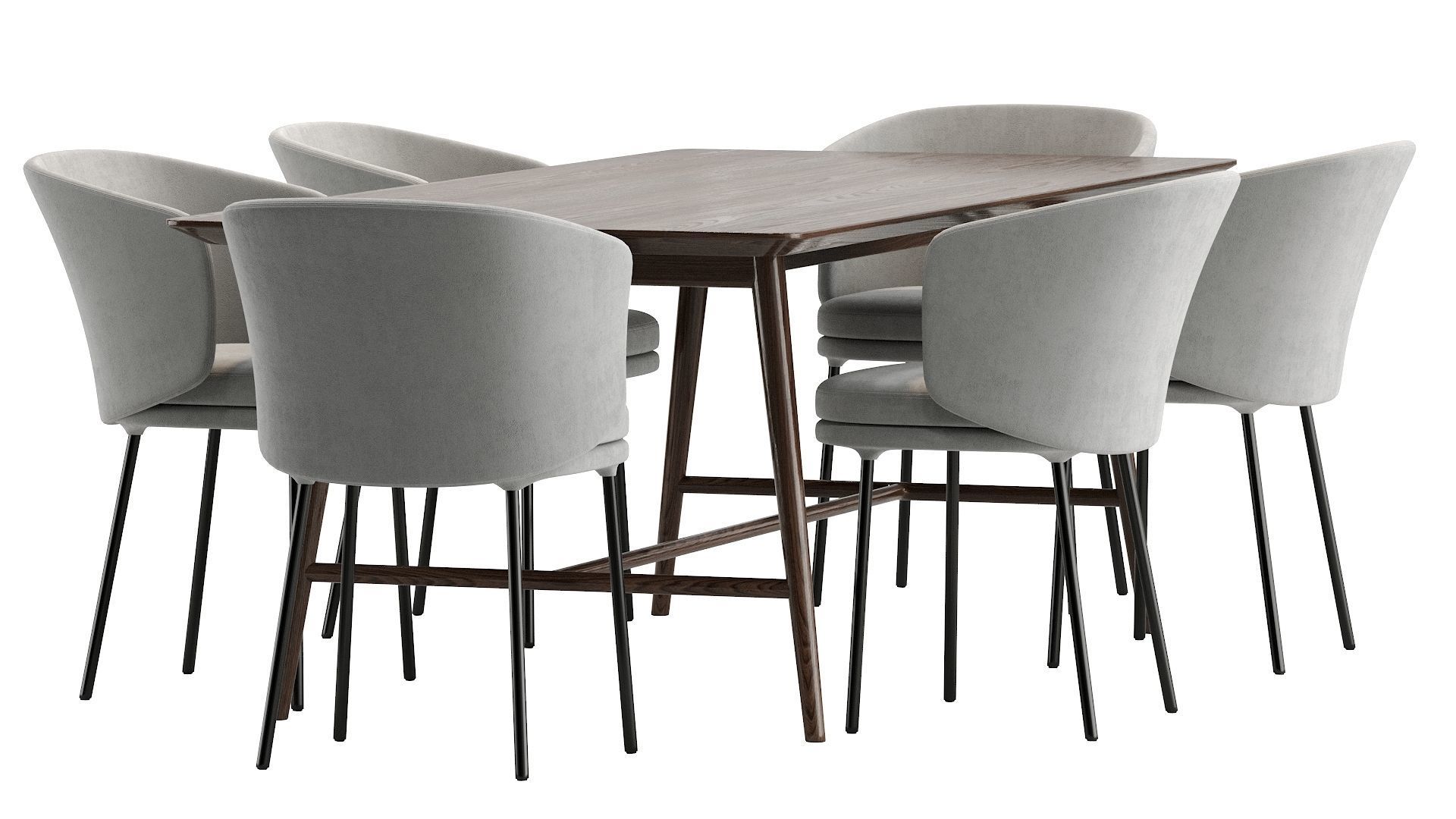 Holland table and Senso chairs 3D model_13