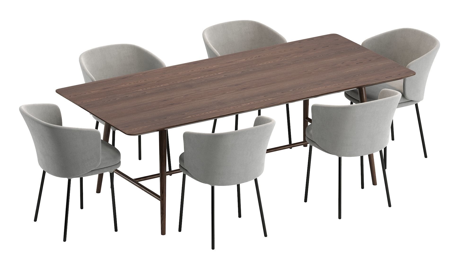 Holland table and Senso chairs 3D model_15
