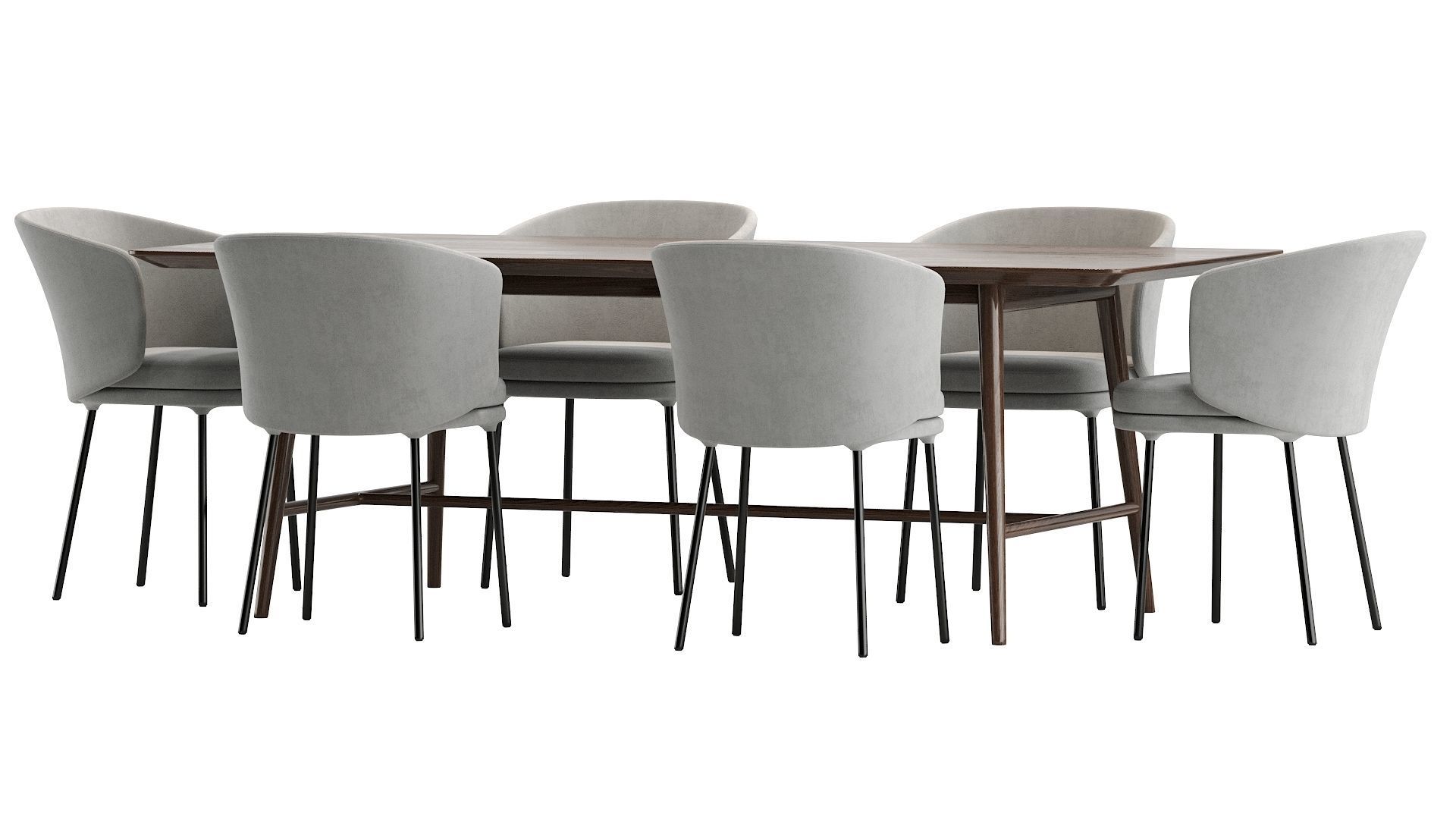 Holland table and Senso chairs 3D model_17