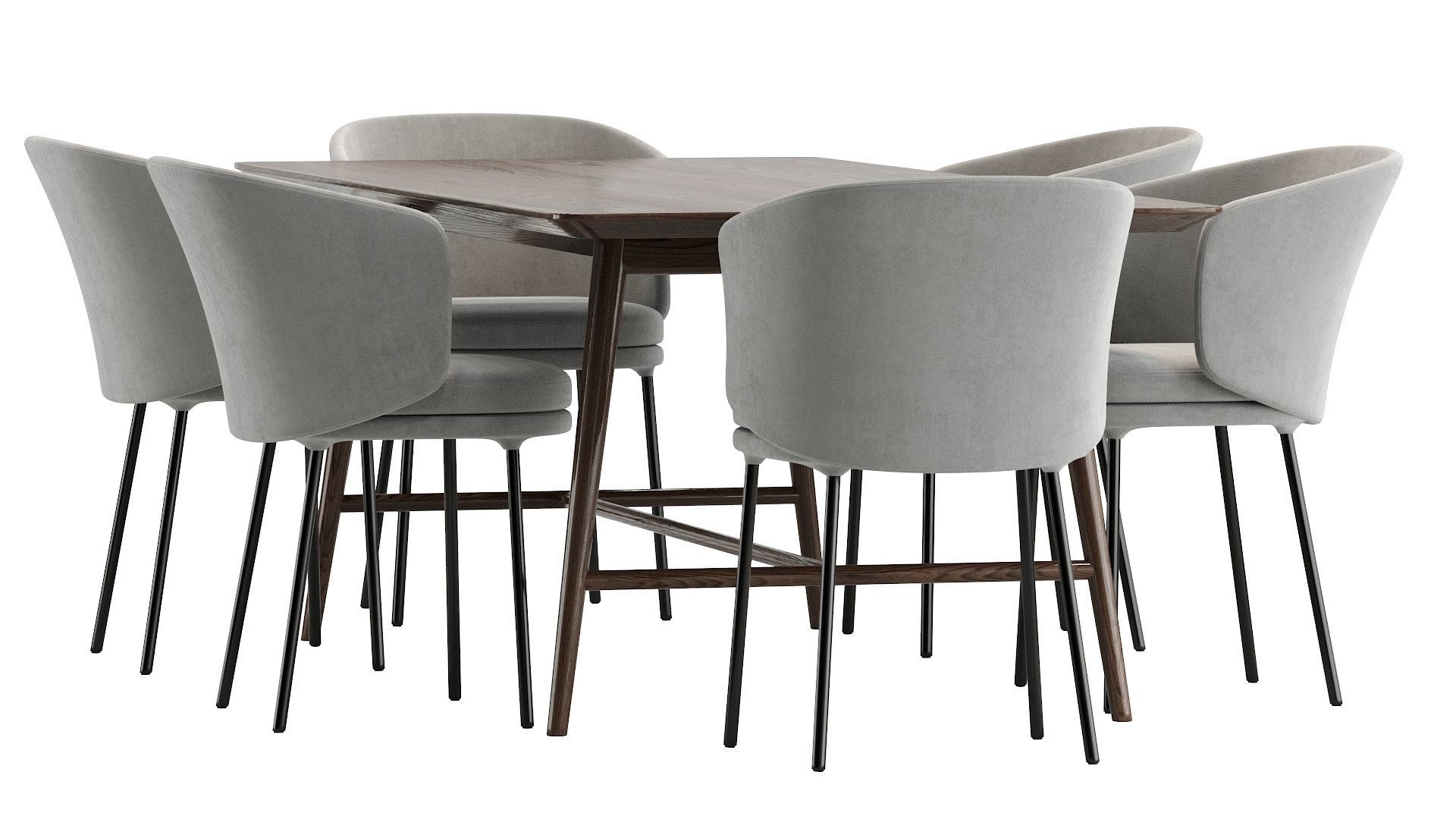 Holland table and Senso chairs 3D model_11