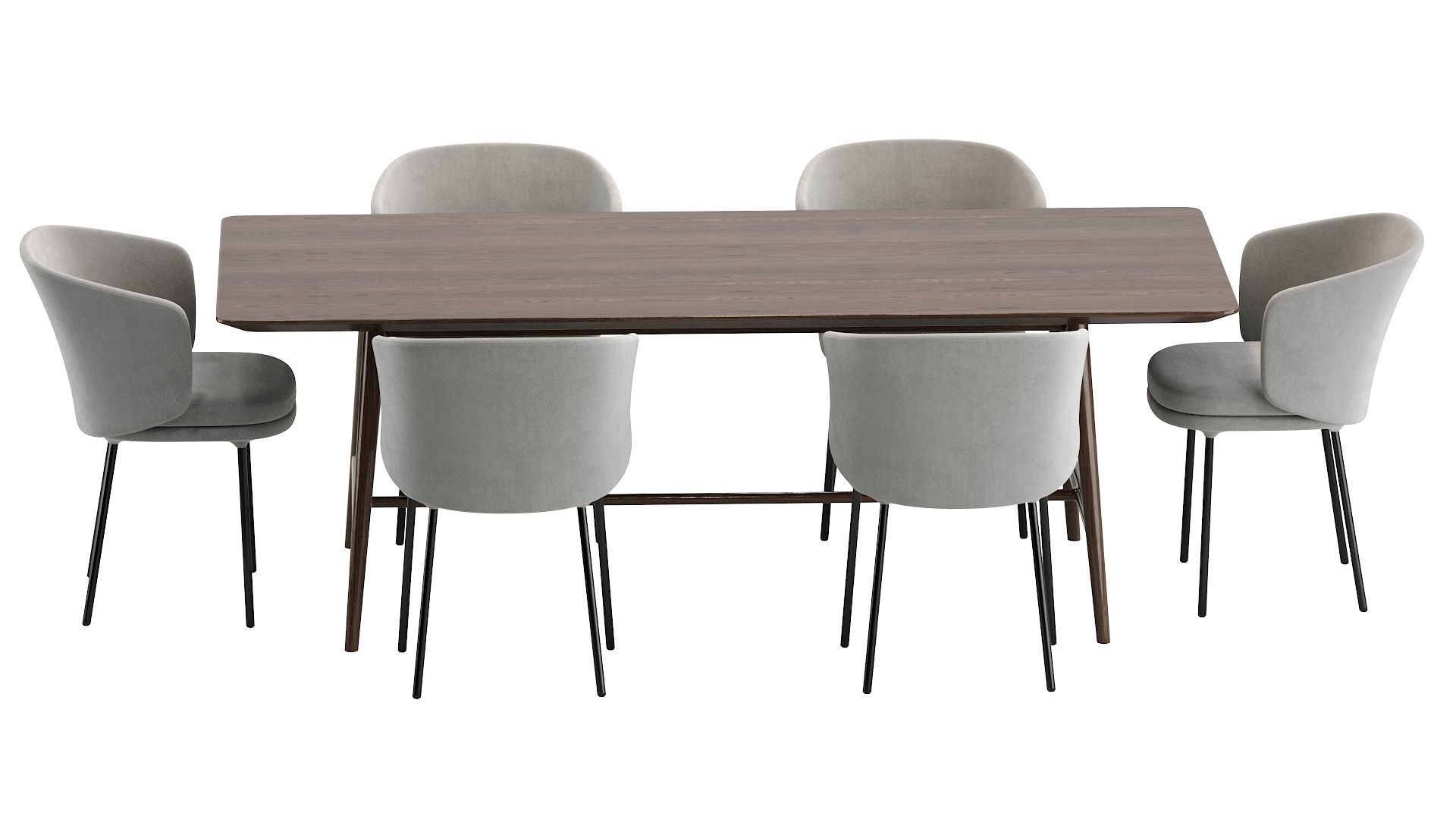 Holland table and Senso chairs 3D model_7