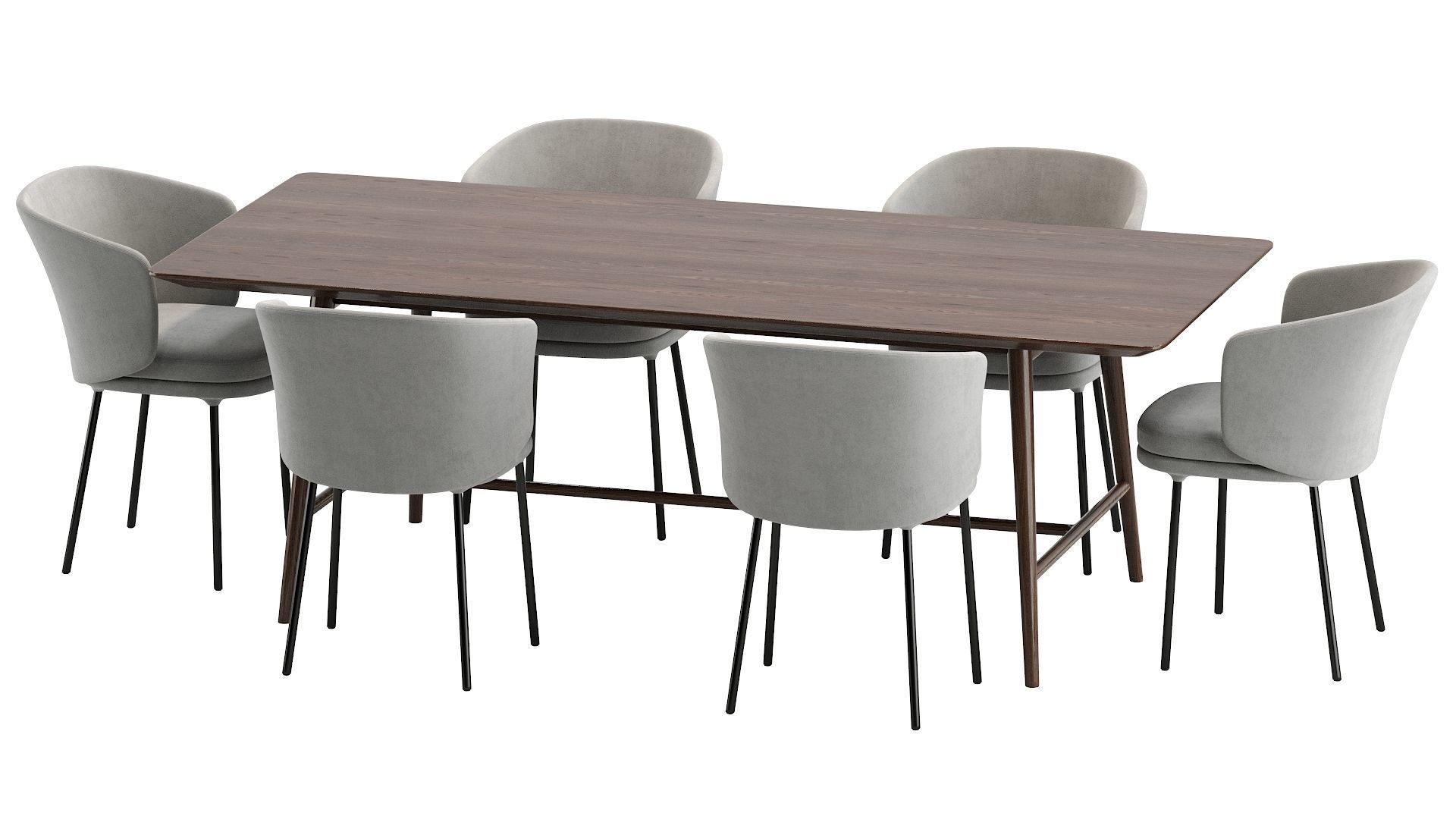 Holland table and Senso chairs 3D model_8