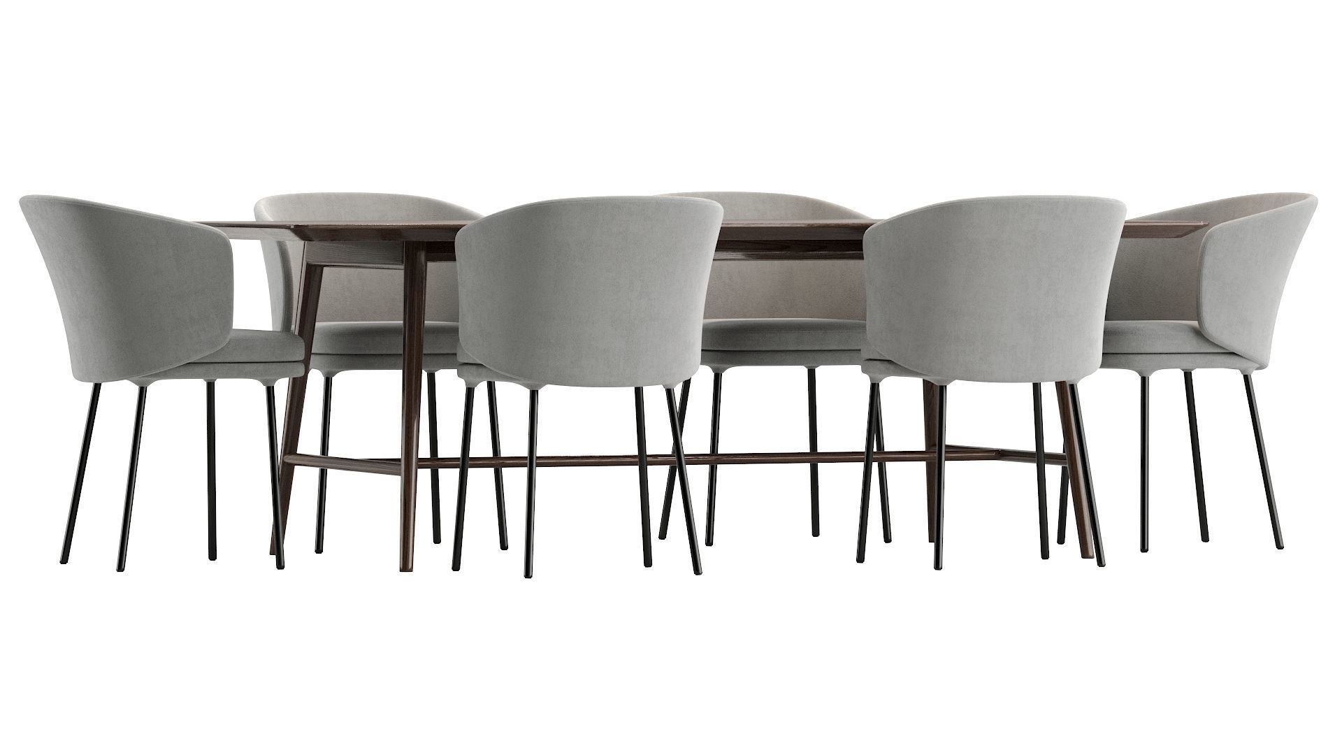 Holland table and Senso chairs 3D model_6