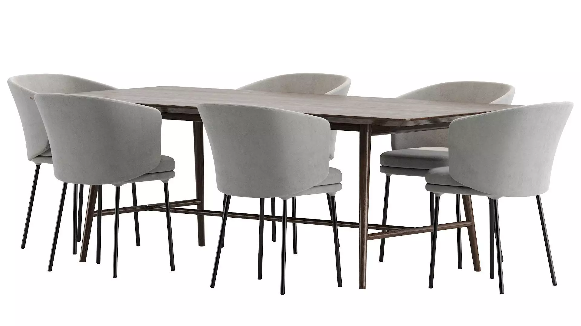 Holland table and Senso chairs 3D model_0