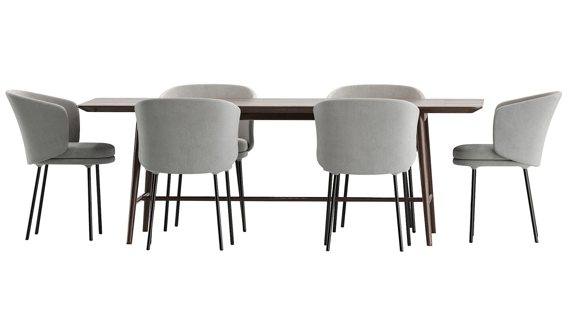Holland table and Senso chairs 3D model_16