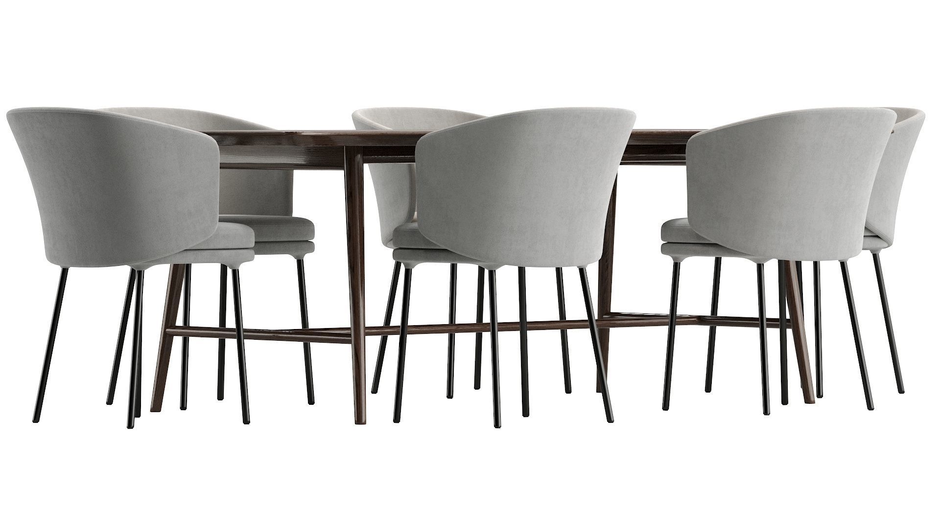Holland table and Senso chairs 3D model_5