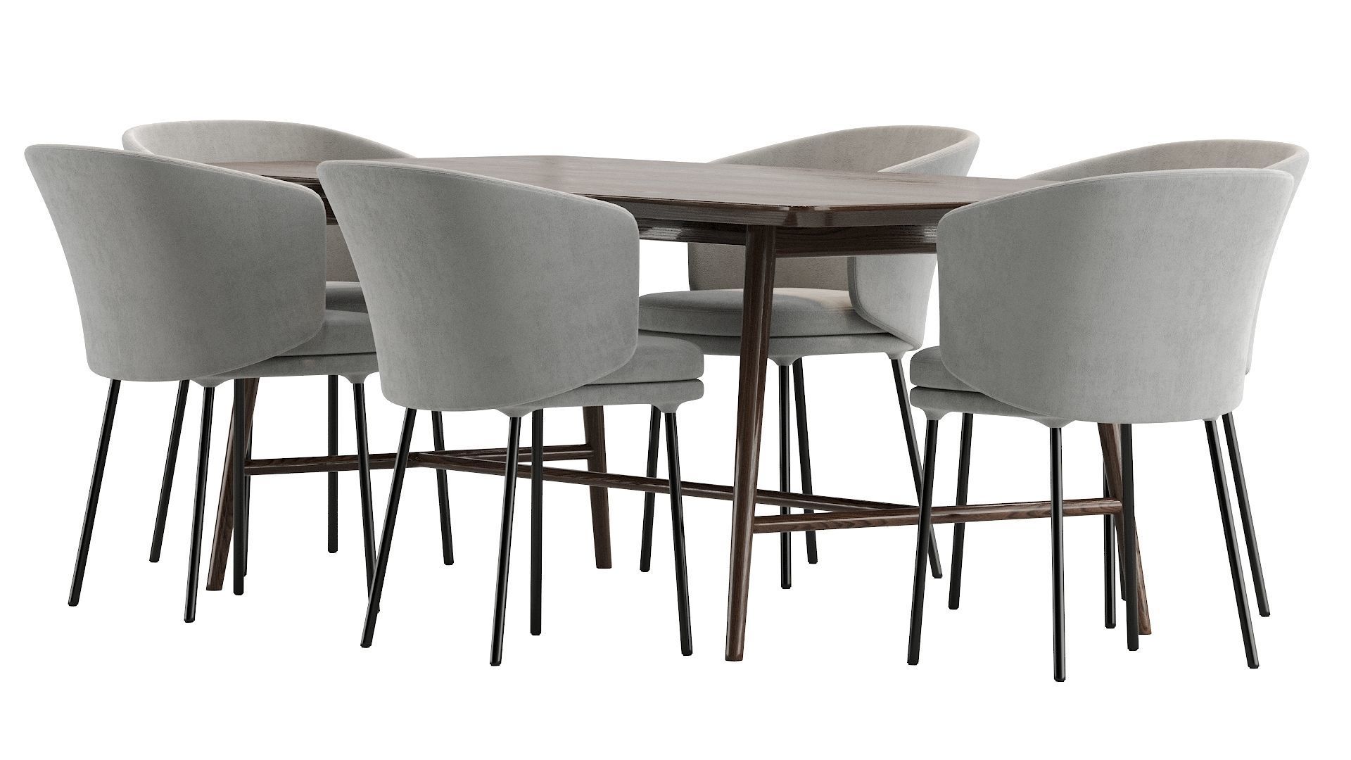 Holland table and Senso chairs 3D model_10