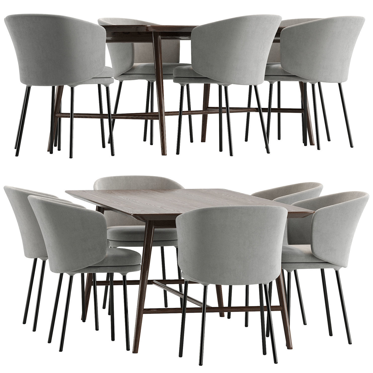 Holland table and Senso chairs 3D model_28