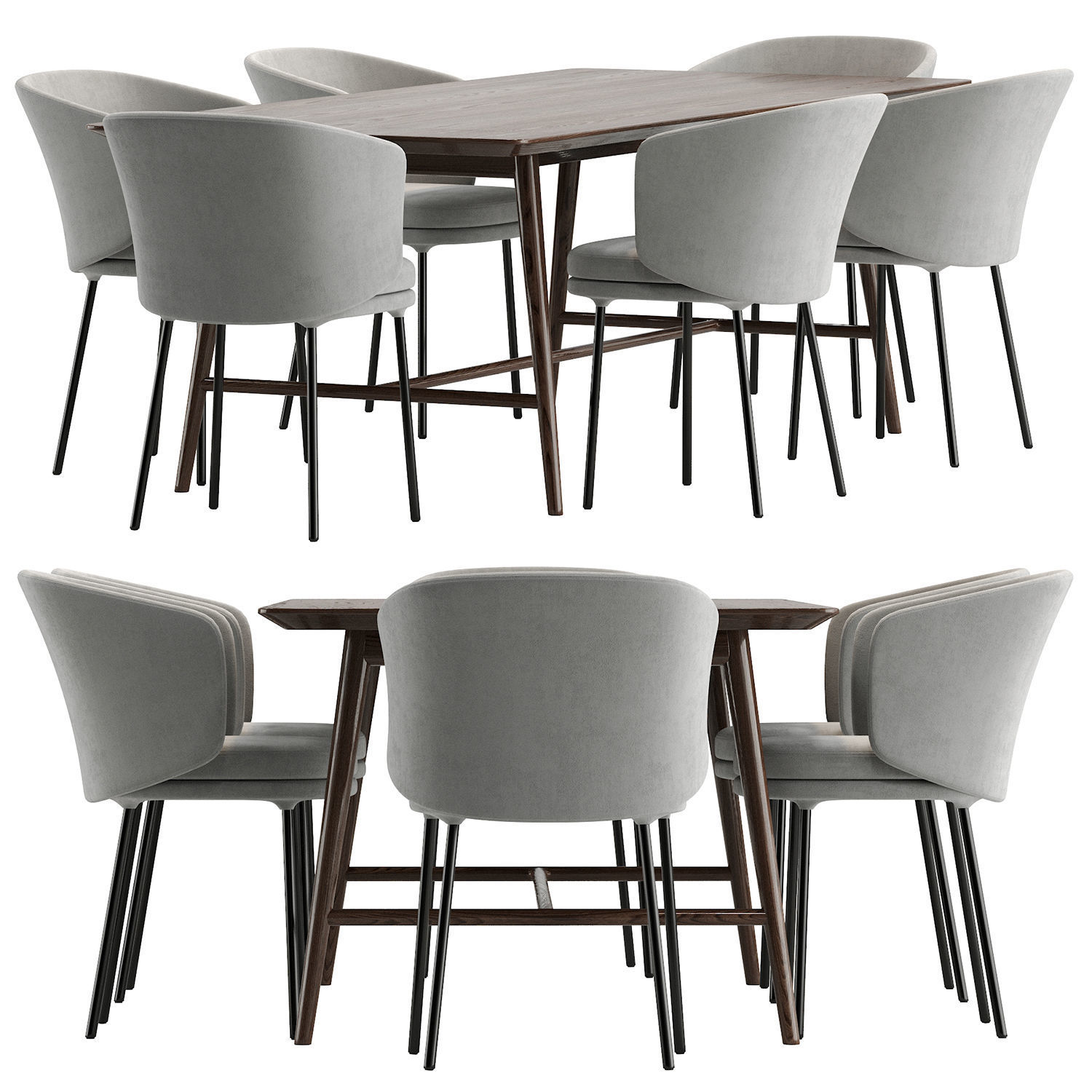 Holland table and Senso chairs 3D model_26