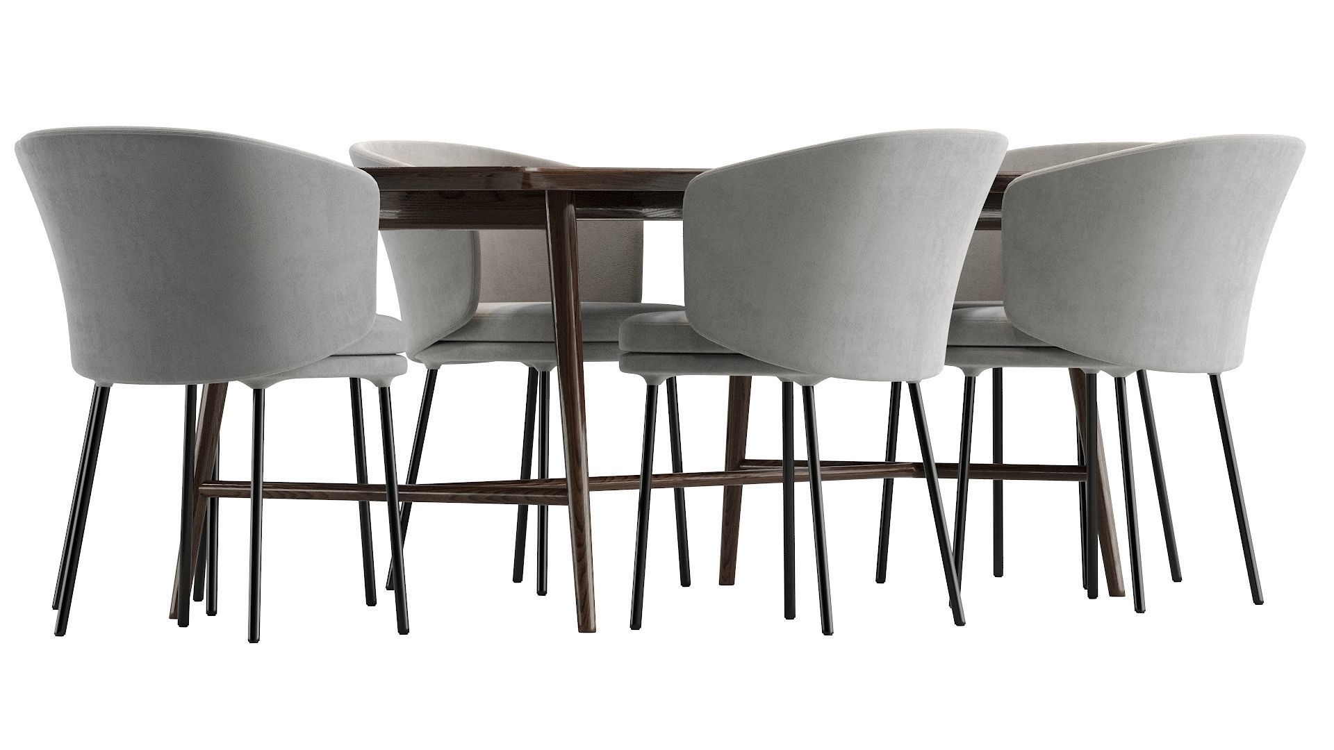 Holland table and Senso chairs 3D model_14
