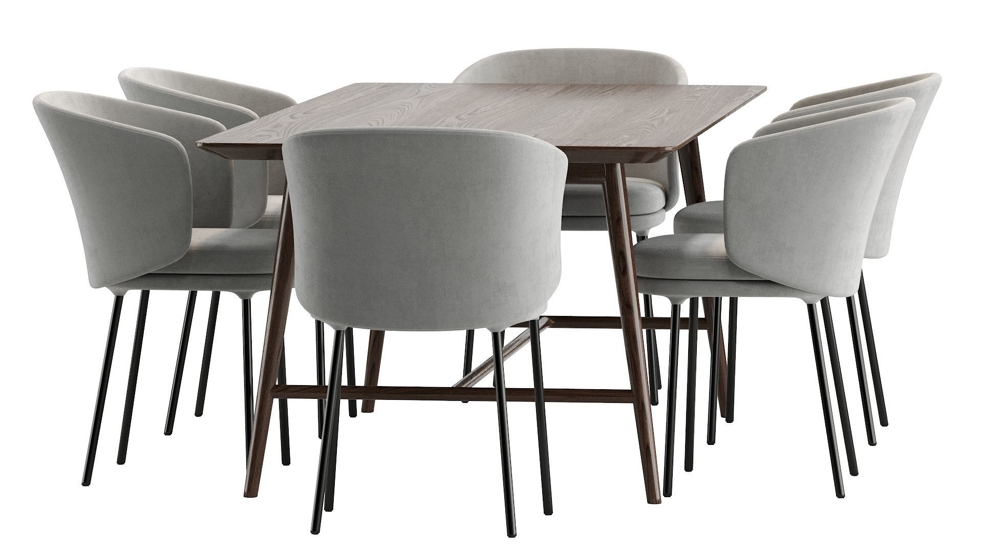 Holland table and Senso chairs 3D model_3