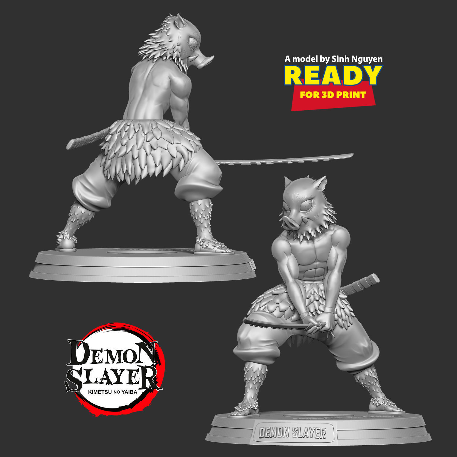 Inosuke Hashibira 3D print model_5