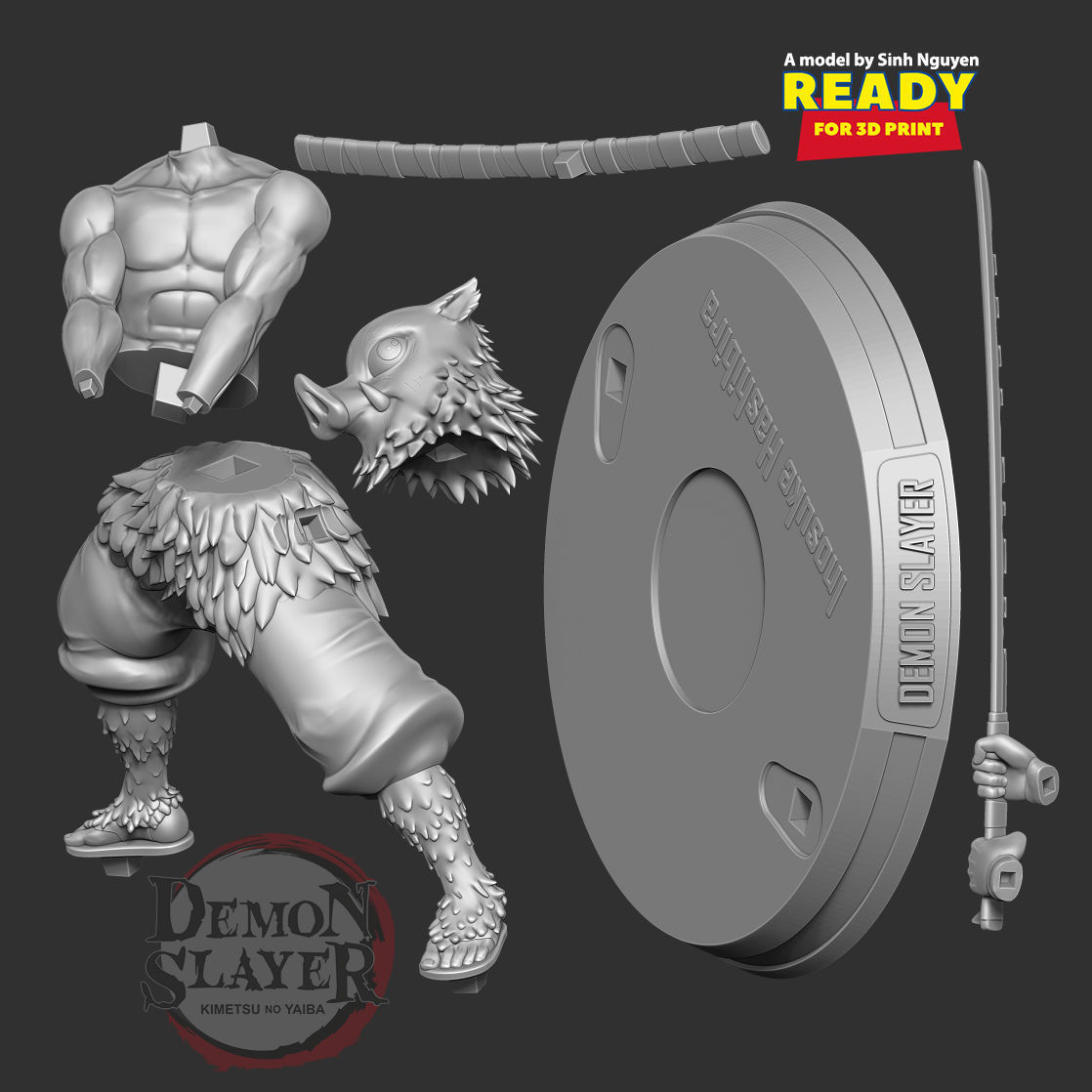 Inosuke Hashibira 3D print model_2