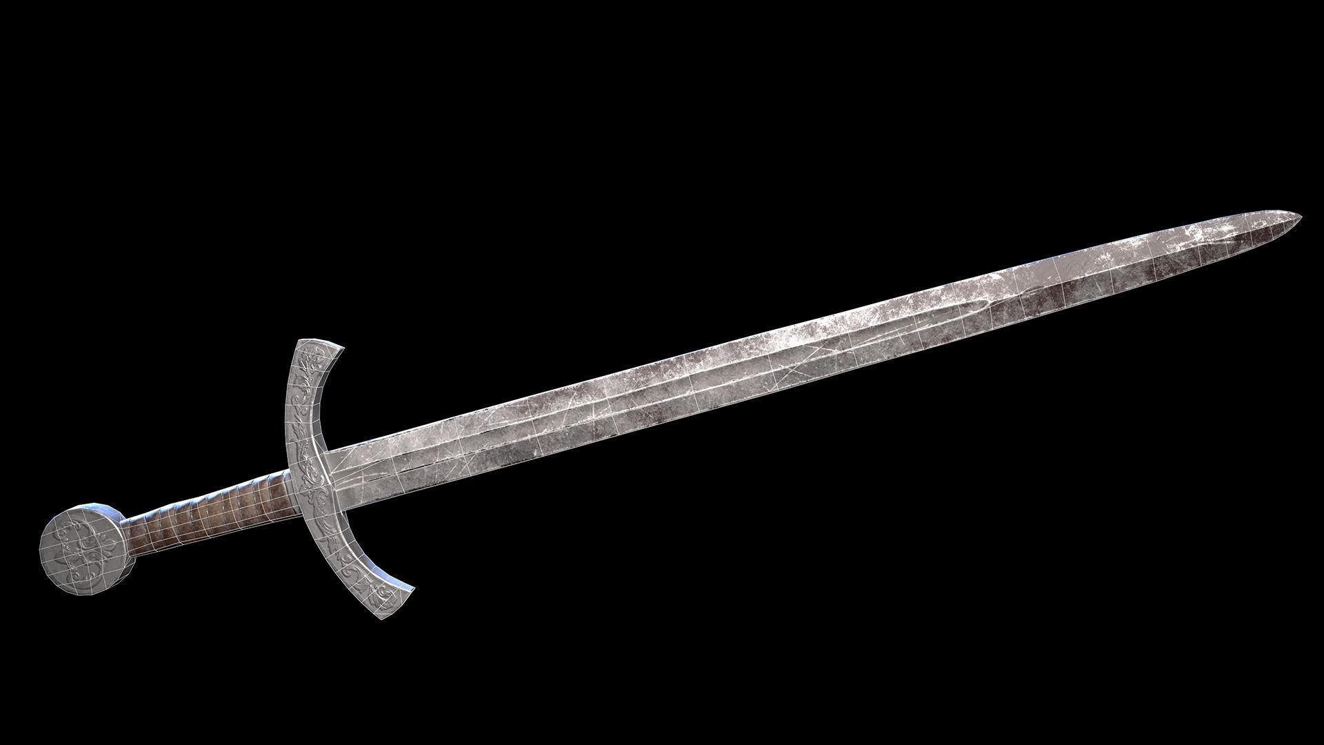 Skeleton Warrior - Game Ready Low-poly 3D model_16