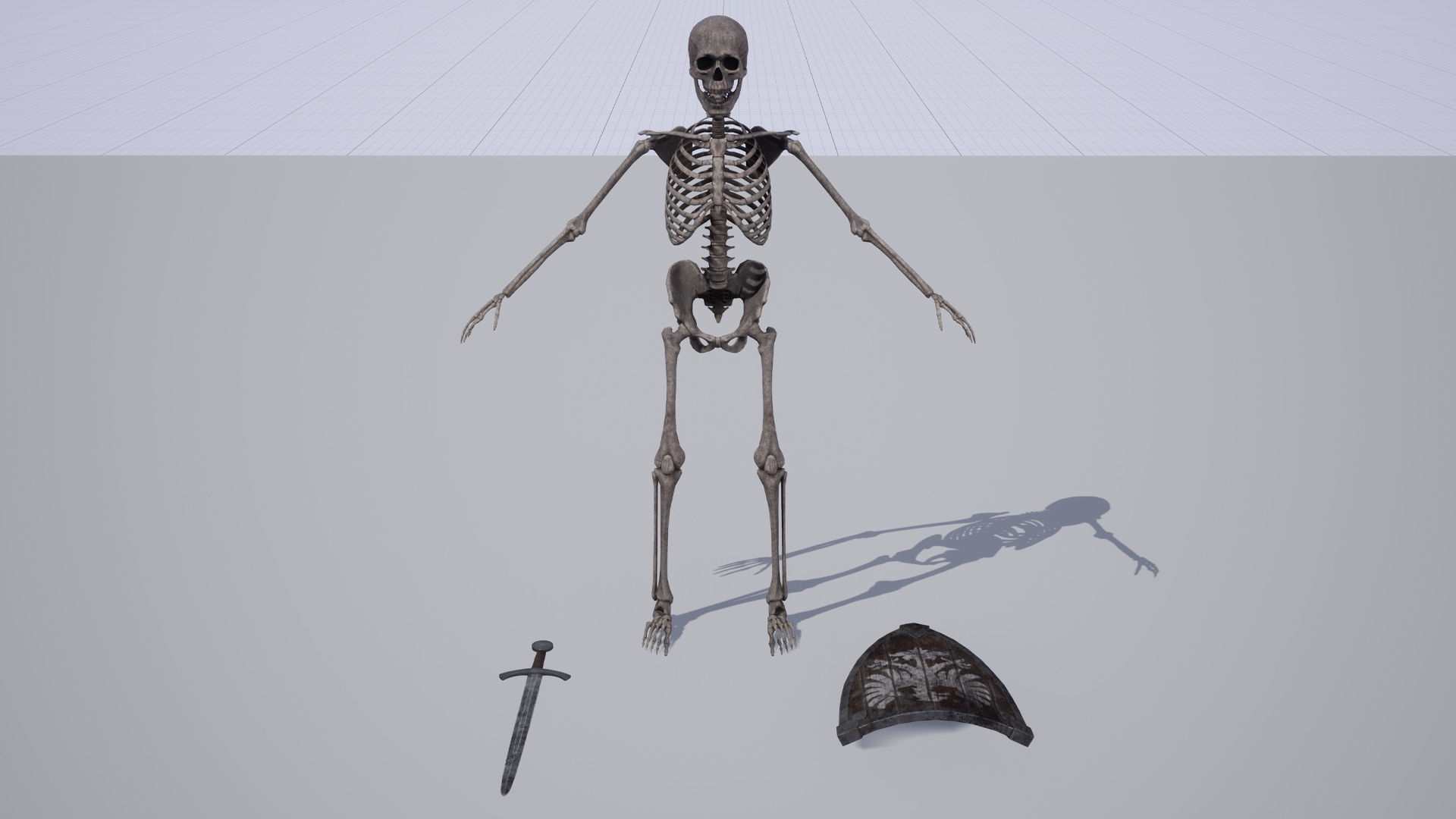Skeleton Warrior - Game Ready Low-poly 3D model_17