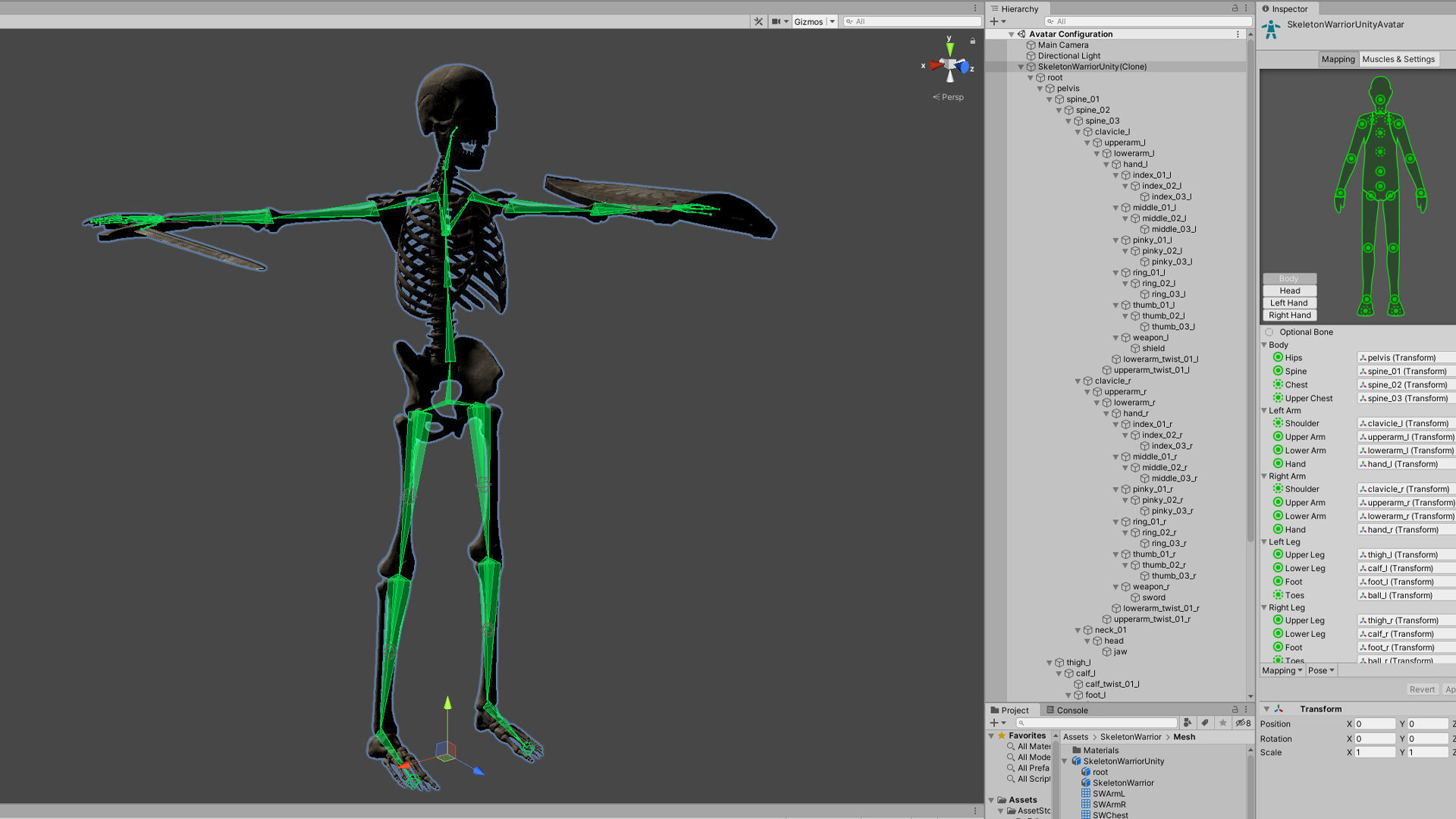 Skeleton Warrior - Game Ready Low-poly 3D model_20