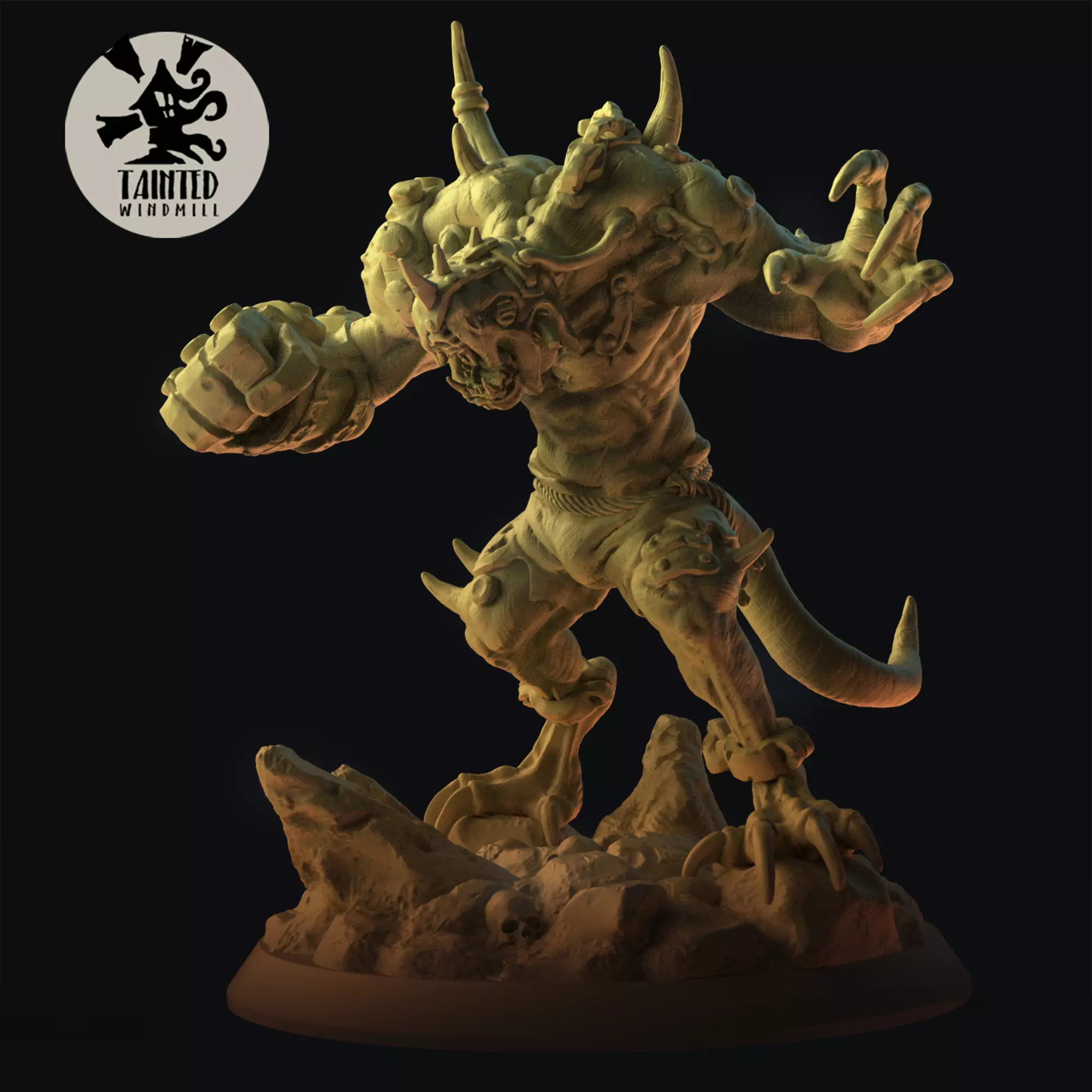 WereRat demon statue Free 3D print model