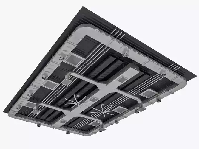 Ceiling Ventilation Pipes 2 3D model