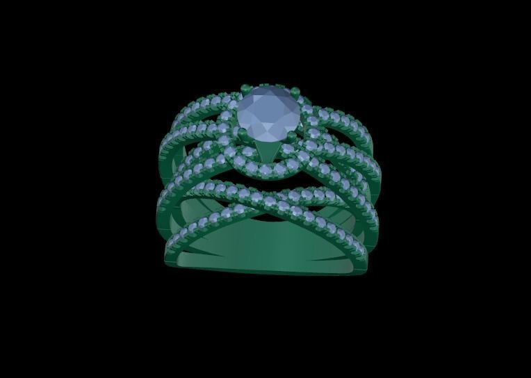 Ledies ring 3D print model_4