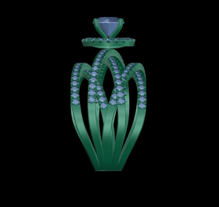 Ledies ring 3D print model_1