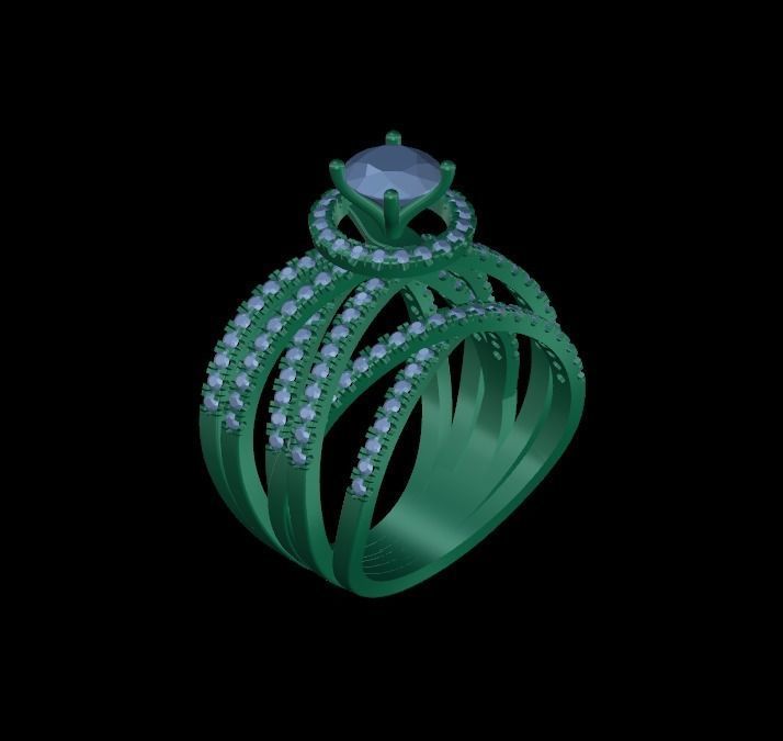Ledies ring 3D print model_3