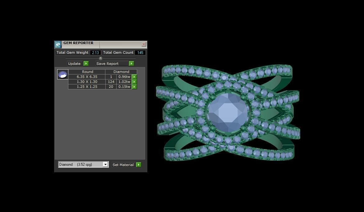 Ledies ring 3D print model_6