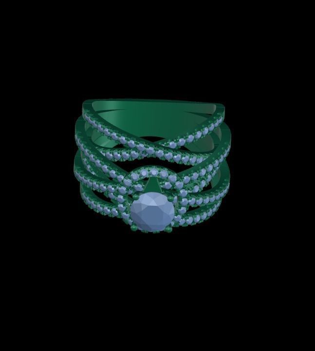 Ledies ring 3D print model_5