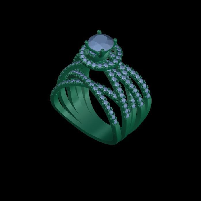 Ledies ring 3D print model_2