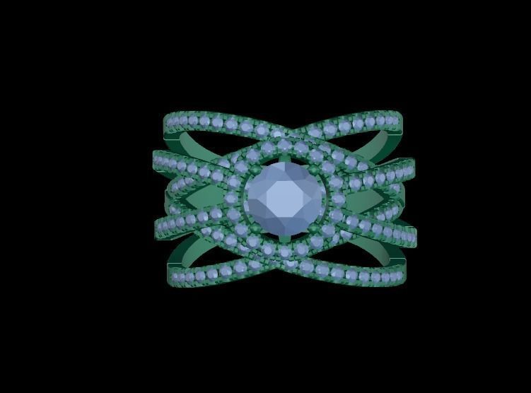 Ledies ring 3D print model_7