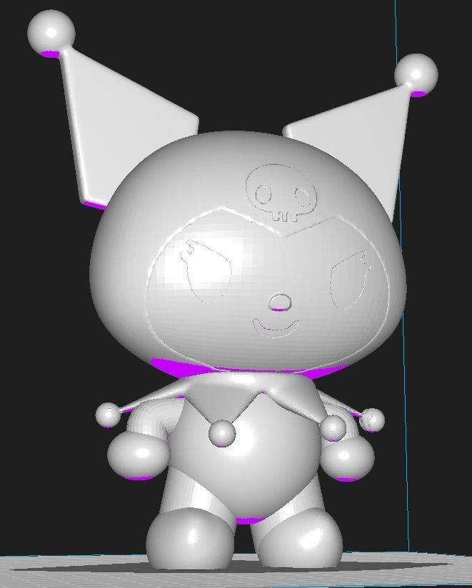 Kuromi from MyMelody 3D print ready 3D print model_5