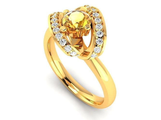 Women Engagement Wedding Ring 3D print model