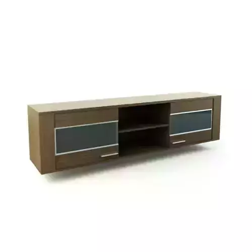 Modern Wooden Entertainment Center 3D model
