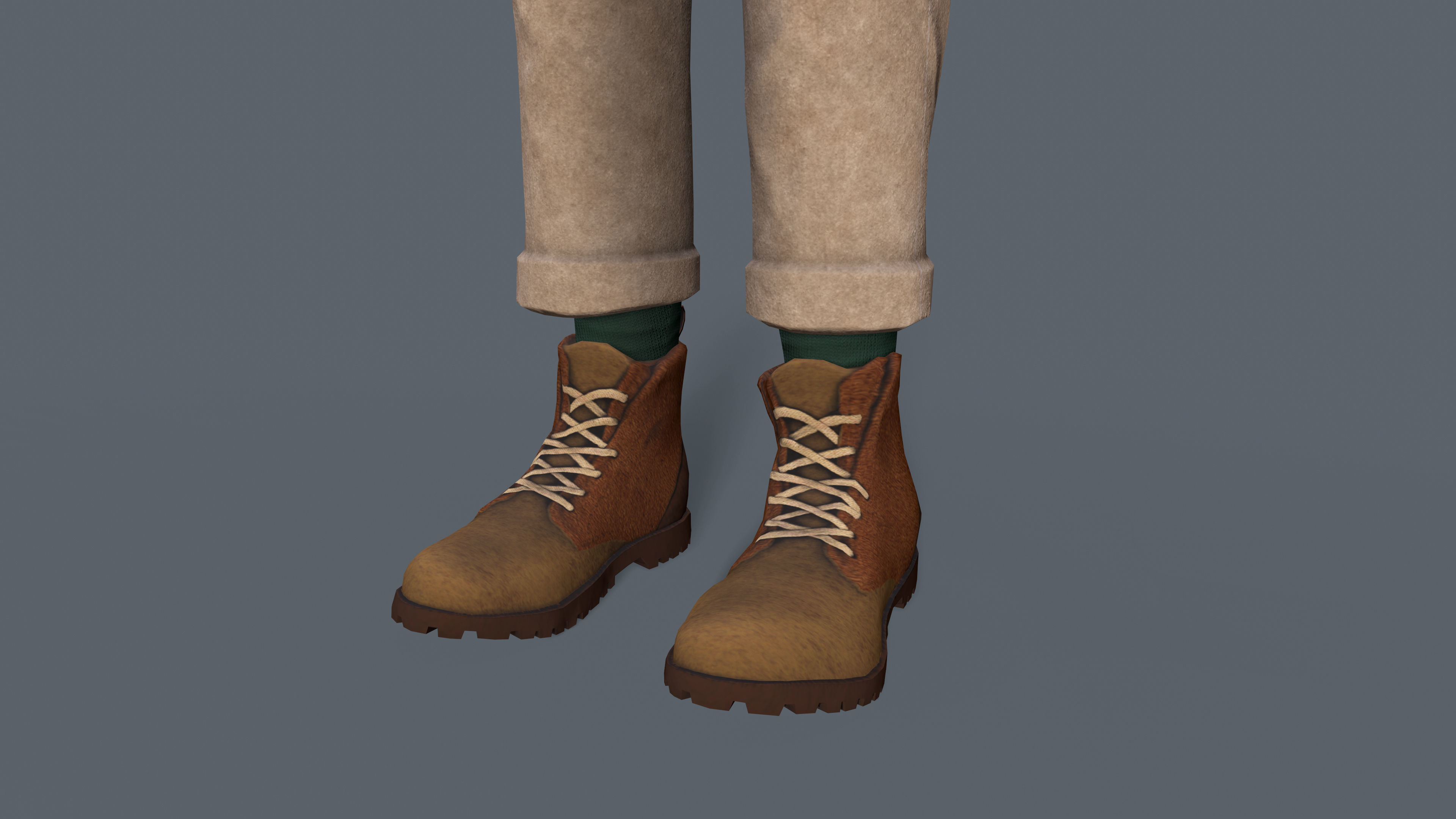 Cartoon Old man GrandPa NoRig Low-poly 3D model_18