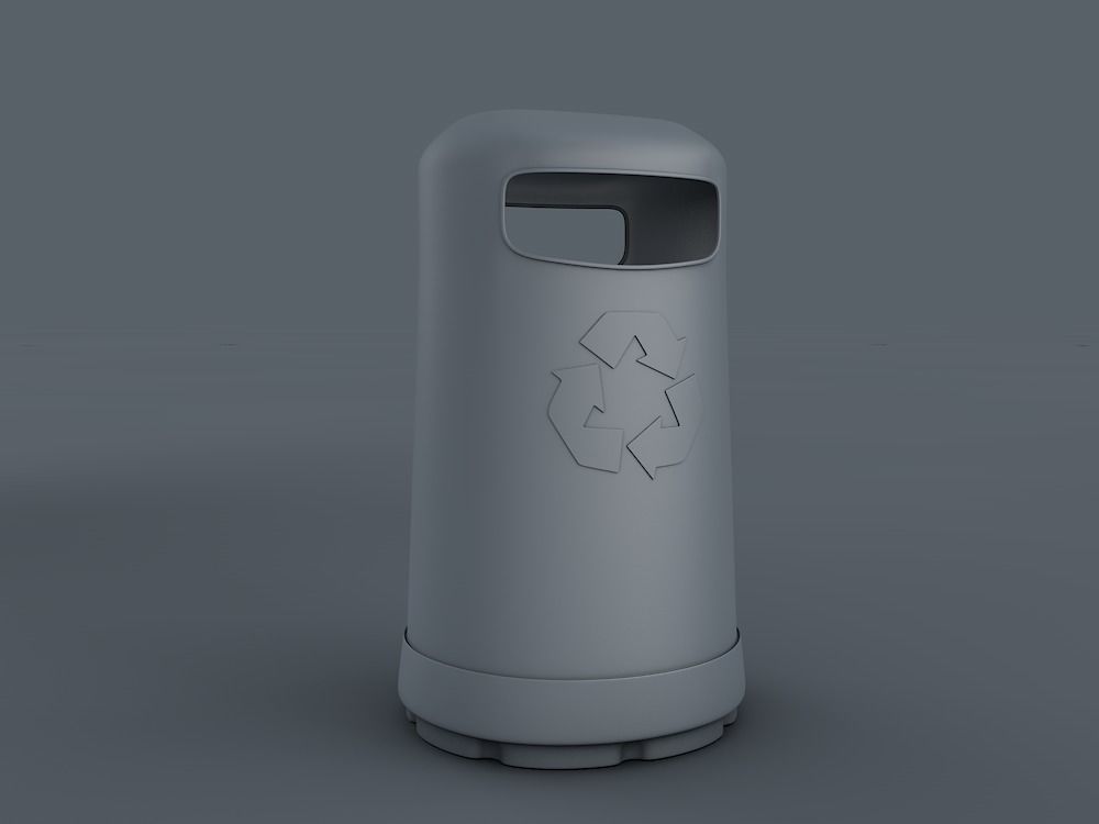 Rubbish bin 3D model_5